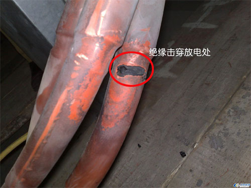 電纜終端頭接地部位的照片  電纜終端頭接地部位的照片