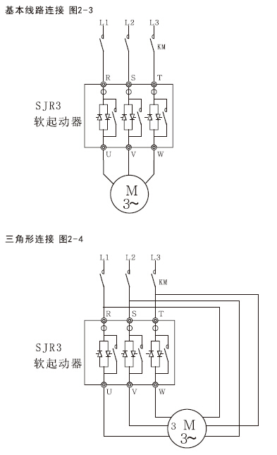 SJR3-3000系列軟啟動器接線 SJR3-3000系列軟啟動器接線