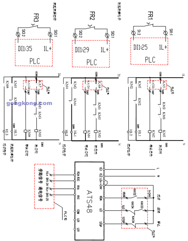 軟啟動(dòng)器一拖三設(shè)計(jì)參考 控制原理圖 軟啟動(dòng)器一拖三設(shè)計(jì)參考 控制原理圖